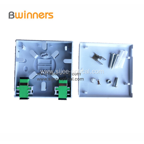 2 Ports Mini Fiber Optic Faceplate